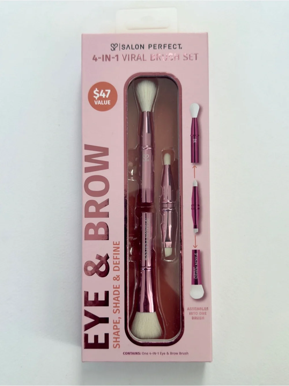 Salon Perfect 4-in-1 Viral Eye and Brow Brushes. Brand New! 4 Brushes. NEW!